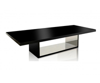 Mobilier de bureau moderne table de réunion longue en pierre de quartz de bonne qualité table de conférence en marbre noir