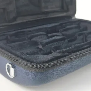 Estuche para clarinete mini Bb, bolsa/caja de transporte de mano con material de PU, a prueba de polvo y acolchado, azul, 0,7 kg - Product Image 3
