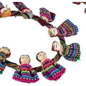 Guirnalda de Algodón Hecha a Mano NOVICA, Muñeca de la Suerte Colorida, Multicolor, Moderna, Cultural 'Alegría' para Decoración del Hogar, Adornos de la India, Diwali - Product Image 4