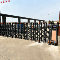 Portail rétractable antivol en alliage d'aluminium, portail télescopique électrique automatique pour villa, entrepôt, extérieur