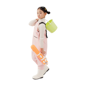 Cuissardes de pêche et de sport en PVC imperméables avec poche zippée pour jeunes, enfants, filles, idéales pour la navigation, la plage, la randonnée aquatique et les ruisseaux. - Product Image 3