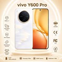 Nouveau téléphone portable intelligent vivo Y600 Pro 5G d'origine, double SIM, reconnaissance faciale, batterie 10200 mAh, langues mondiales, Android VIVO y600pro