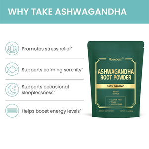 Rosebest Groothandel Bulk Natuurlijk 100% Biologisch <span class=keywords><strong>Ashwagandha</strong></span> Wortel Extract Poeder Supplement in Zakjes Ondersteunt Stressverlichting en Slaap - Product Image 3
