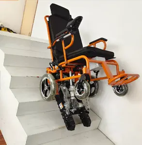 Rehabilitasyon terapi malzemeleri ortopedik paletli güç tekerlekli sandalye Silla De Ruedas elektrikli merdiven tırmanma tekerlekli tekerlekli sandalye