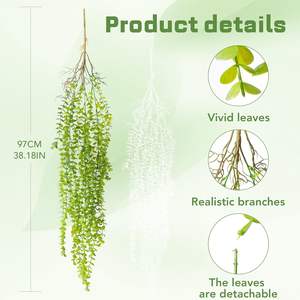 Nouvelle Arrivée 112cm Amaranthus Artificiel en Mousse, Feuillage Suspendu Vert pour Composition Florale de Mariage - Product Image 3