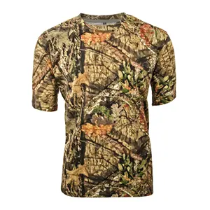 Hot sell men hunting camouflage 3D printing short sleeve t-shirt from BJ Outdoor