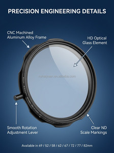 Filtro per Fotocamera OEM di Fabbrica con Nano-rivestimento, Vetro Ottico ND 2in1 Impermeabile Senza Effetto X, Filtro ND Variabile ND2-1000 - Product Image 3