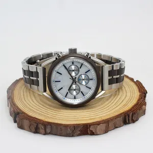 High Quality Men Quartz Watches Unique Marble Watch Chronograph Wristwatch Customized Wooden Timepieces Low MOQ Needs