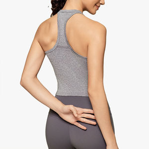 Débardeur de sport décontracté sans couture pour femme, dos nageur, respirant, en maille, sans manches, pour la gym et le yoga - Product Image 6