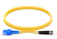 Kabel Patch Fiber Optik Single Mode 2 Core dengan Ferrule Keramik Profesional untuk Kabel Data Center