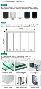NFRC Aluminio Bi Plegable Deslizante Exterior Patio Puertas de vidrio Mosquitera Pantalla de malla para casas - Product Image 6