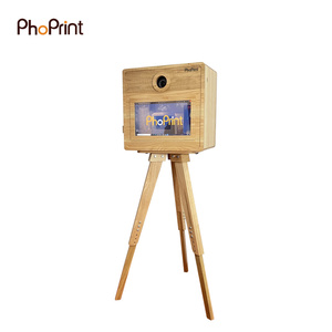 Xách tay 18.5 ''gỗ thật thông minh Photo Booth kiosk cho đám cưới/Đảng Tương thích với máy ảnh - Product Image 3