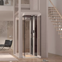 Ascenseur hydraulique résidentiel pour maison, ascenseur panoramique en verre pour petite villa, ascenseur personnalisé pour intérieur/extérieur