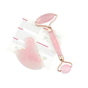 Rouleau de massage de qualité supérieure à quartz rose pour le visage - Product Image 2