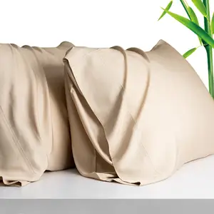 환경 친화적인 부드러움과 냉각 베개 상자 Breathable 유기 대나무 베갯잇 2 의 표준 크기 세트