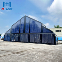 Grande tente de réception Miluxe avec design de toit haut de gamme, couverture en PVC imperméable quatre saisons pour la location d'événements