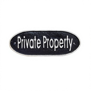 Plaque de décoration murale de propriété privée artisanat en métal coulé Plaque personnalisée signes généraux artisanat personnaliser panneau de porte murale antirouille - Product Image 1
