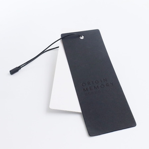 Custom Embossed Hang <strong>Tags</strong> with Colored Paper Design Luxury Textured <strong>Material</strong> for Garment Industry and Fashion Accessories - Product Image 2