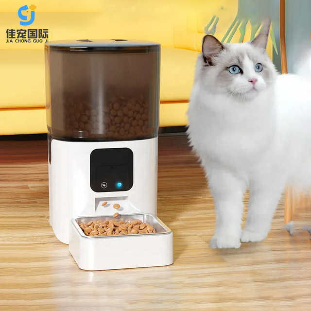 Smart Pet Feeders with Charge & Tuya/Smartlife App Control 6L Capacity LCD Display & Time Setting for Cats and Dogs