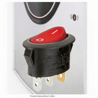 Interrupteur à bascule ovale 10A 250V 3 broches éclairé pour machines à café