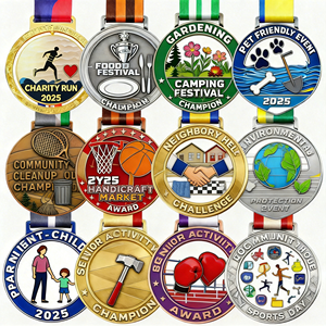 Medalla de Voleibol Estrella Giratoria de Acero Inoxidable Personalizada con Logotipo, Materiales de Alta Calidad, Proveedores Chinos - Product Image 1