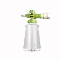 Canon à mousse avec pistolet nettoyeur haute pression 5000 PSI, pistolet nettoyeur électrique avec connecteur rapide pivotant de 3/8 pouces, pistolet à mousse réglable