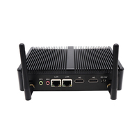 PC Mini Embedded Tanpa Kipas dengan Kebisingan Rendah N3700 DDR3L Penyimpanan MSATA SATA Dual HD Dual Gigabit LAN untuk Bisnis dan Kantor
