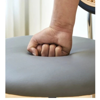 Chaises de salle à manger empilables, pieds en métal, sièges en PU, chaises pour restaurants et cafés