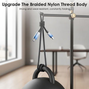 Cable USB C a USB C de 100 W, 4 Pies, Cable Tipo C Trenzado de Nailon, Cable de Carga Rápida PD con Pantalla LED y <span class=keywords><strong>Chip</strong></span> Emark para Teléfono - Product Image 4