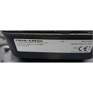Ventilador de Flujo Axial ZIEHL-ABEGG FB063-6EK.4I.V4P 101680 630mm, Ventilador de Refrigeración para Condensador FB063-6EK.4I.V4L FB063-6ES.4I.A4P - Product Image 3