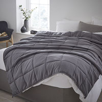 Couverture lestée sensorielle de luxe en bambou gris Oeko-Tex pour adultes, 15 lb, pour le sommeil thérapeutique, pour l'anxiété, à la maison, en voyage