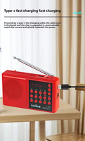 Lecteur MP3 Gurbani portable avec batterie 1200 mAh, charge USB-C, haut-parleur Coran/Bible, nouveau modèle, petite radio d'extérieur, fonction lampe torche