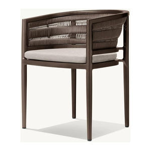 Nouvelle arrivée <span class=keywords><strong>bali</strong></span> resort restaurant meubles PE rotin cadre en aluminium chaise de salle à manger en plein air - Product Image 1