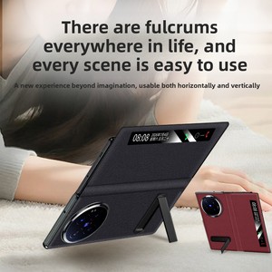 Applicable to VIVO XFold6 mobile phone case leather magnetic flip rotating bracket <b>folding</b> <b>screen</b> mobile phone case - Product Image 4
