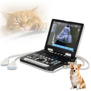 Échographe portable noir et <span class=keywords><strong>blanc</strong></span> pour usage en clinique vétérinaire, appareil d'échographie vétérinaire - Product Image 1