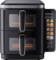 Friteuse à air à bas prix d'usine 9.5L 12L 11.5L 850w + 1550W numérique sans huile intelligente avec écran LCD deux paniers friteuses à air