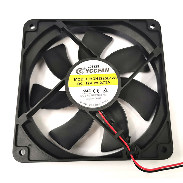 Efficient Stable Low Noise Fan PBT 120X120X25MM 1225G DC Motor Small Cooler 5v 12v 18v 24v 48v for Machinery Cooling