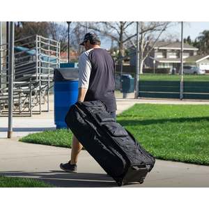 กระเป๋าใส่อุปกรณ์เบสบอลแบบล้อลาก ขนาดใหญ่ กันน้ำ ทำจากไนลอน แฟชั่น ทันสมัย สำหรับโค้ช ทนทาน พกพาสะดวก ใช้งานกลางแจ้งได้ทุกที่ - Product Image 5