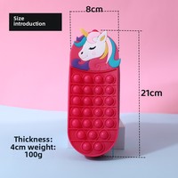 Trousse à crayons créative en silicone à bulles pour étudiants, en cuir et plastique, pour l'école primaire, idéale comme cadeau