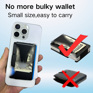 Nuovo sottile metallo Id magnetico porta carte portafoglio MagSafe fermasoldi per gli affari con 6-12 carte di capacità in lega di alluminio materiale - Product Image 5