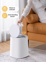 Poubelle électronique ELPHECO à grande capacité 11L en plastique avec capteur inductif et couvercle automatique pour la maison, la cuisine, la salle de bain, le bureau