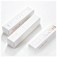 Boîte à gloss à lèvres avec impression UV en relief, logo holographique personnalisé, emballage pour rouge à lèvres, boîtes cosmétiques vides pour lèvres, vente chaude