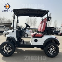 Voiturette de golf électrique haut de gamme 2 places avec 4 roues et une vitesse maximale de 50 km/h