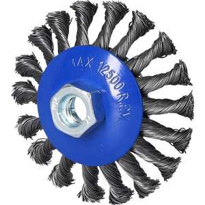 BRILLIANT <b>TOOLS</b> - BT103101 Bevel brush, ø 100 mm with M14 x 2.0 mm holder - EAN 4042146868591 <b>ABRASIVES</b> - Product Image 1