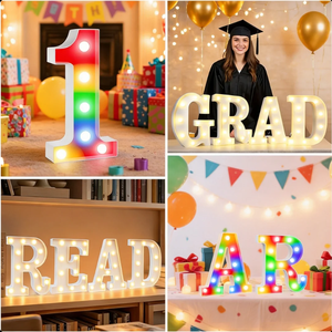 Luci LED a Lettere Luminose da 3ft, 4ft, 5ft per Compleanni, Matrimoni, Bar e Ospedali, Uso Esterno, Installazione a Terra 'Love Mr Mrs' per Interni - Product Image 4