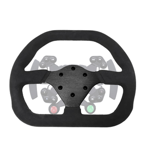 Volant de course universel en cuir noir de type D OEM/ODM 310 mm compatible avec les simulateurs de conduite, manette de jeu filaire HUB - Product Image 1
