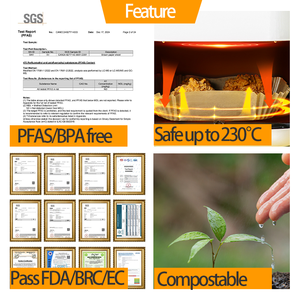 <span class=keywords><strong>Carta</strong></span> da forno per friggitrice ad aria monouso per alimenti antiaderente quadrata rotonda resistente al calore da 100 pezzi per friggitrice ad aria calda - Product Image 2