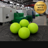 Lot de 4 balles en plastique vert citron vif, sphères lisses et rondes, taille marbre, moulées par injection, pour jeu de comptage, fournisseur OEM