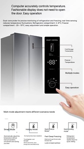 ODM Double Door Side by 421L Air Cooling Frost Free Refrigerator Computer Control American Style <b>Fridge</b> for Home Large Capacity - Product Image 5