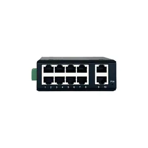 Switch industriale non gestito 8 porte 10 switch POE da 100m guida DIN IP40 MINI interruttore con custodia in metallo di tipo sottile